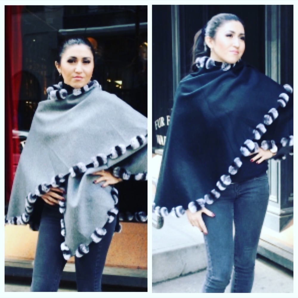 Reversible cashmere wrap